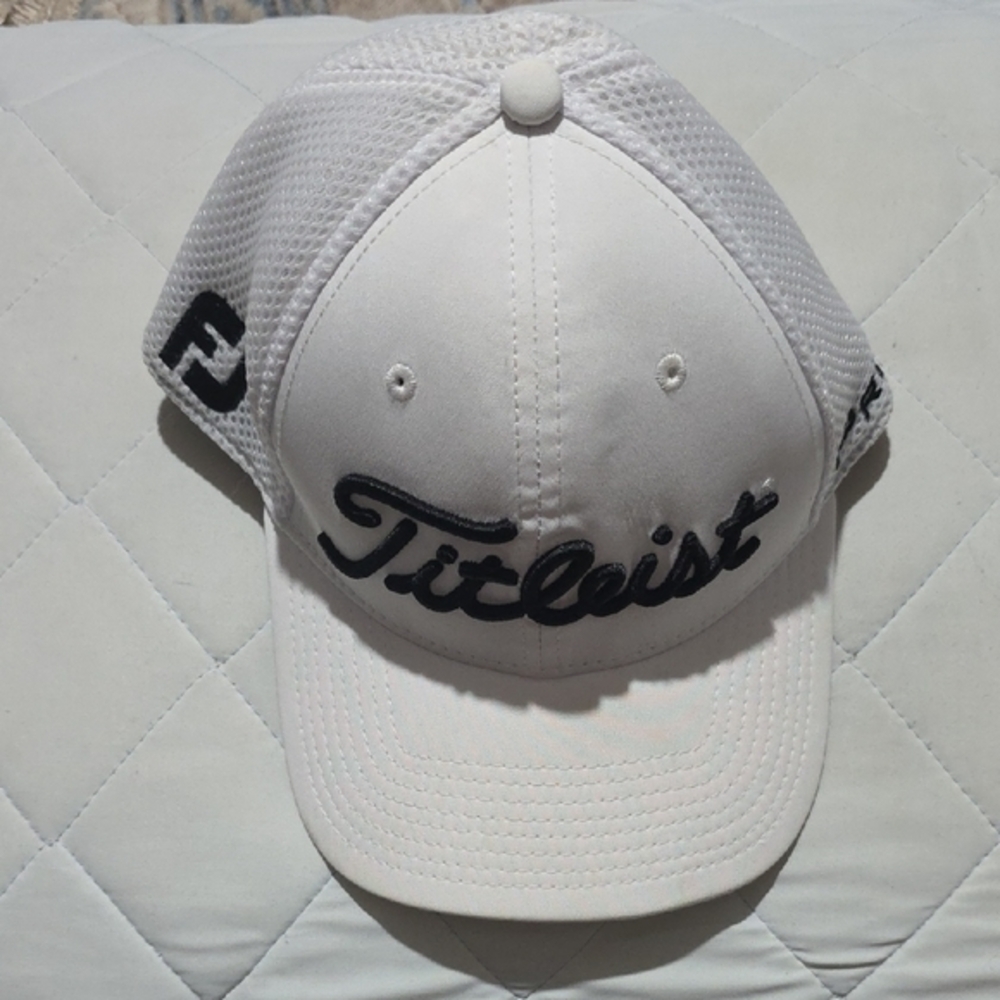 Titleist White and Black Mesh Cap